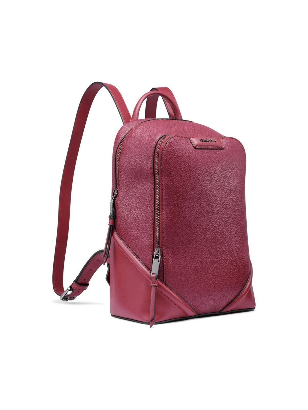 Calvin Klein Iver Mixed Material Zip-Around Backpack - Cabernet ($178)